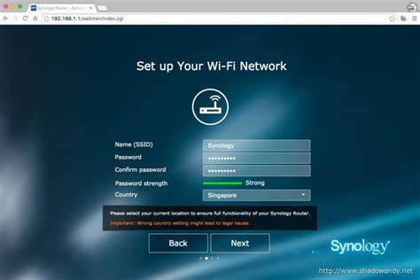 - The physical port from above is connected to a port on your pfSense box on let's say the OPT1 interface. . Synology router configuration